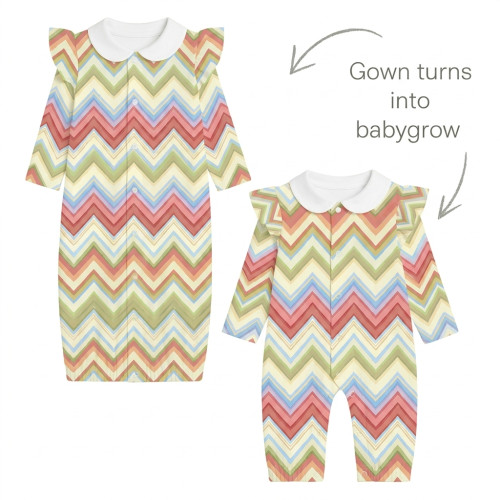 Baby converter gown with co..