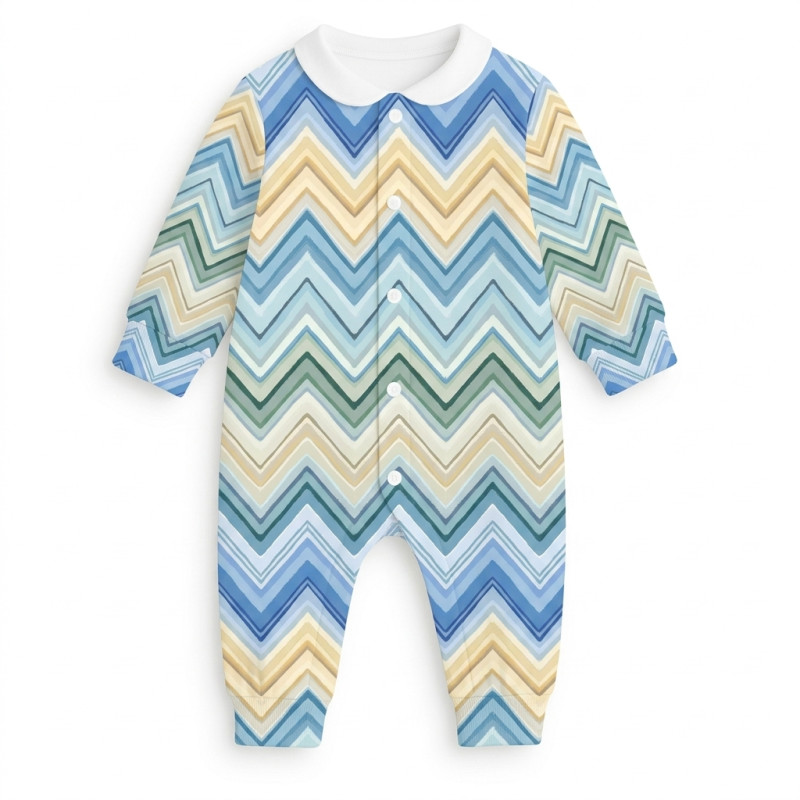Long sleeve Romper for baby with collar K060CL ZIG ZAG JEANS Long sleeve Romper for baby with collar K060CL ZIG ZAG JEANS