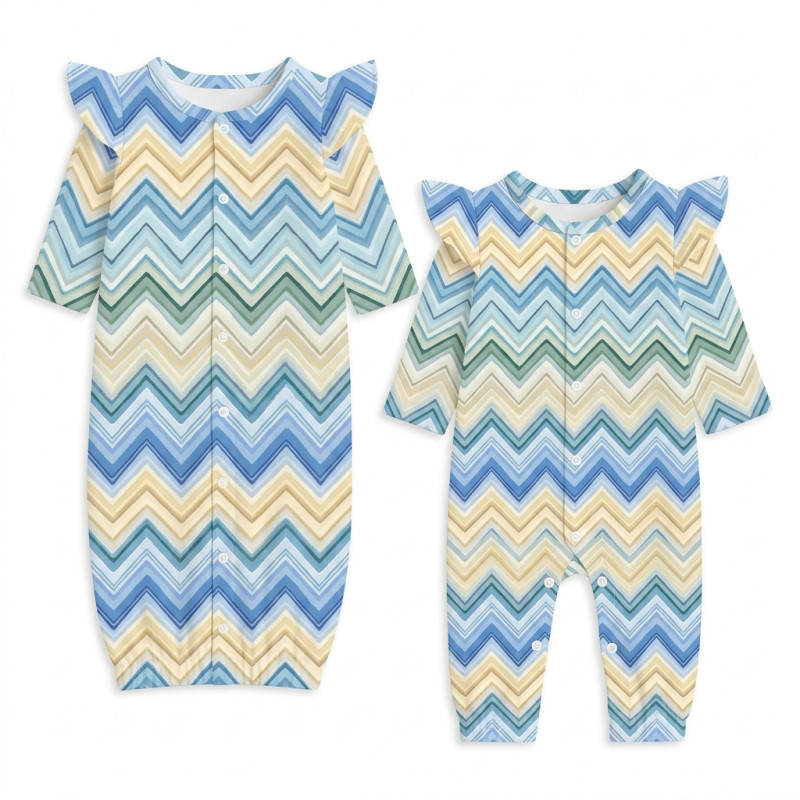 Baby converter gown with ruffles for girls TR002 ZIG ZAG JEANS