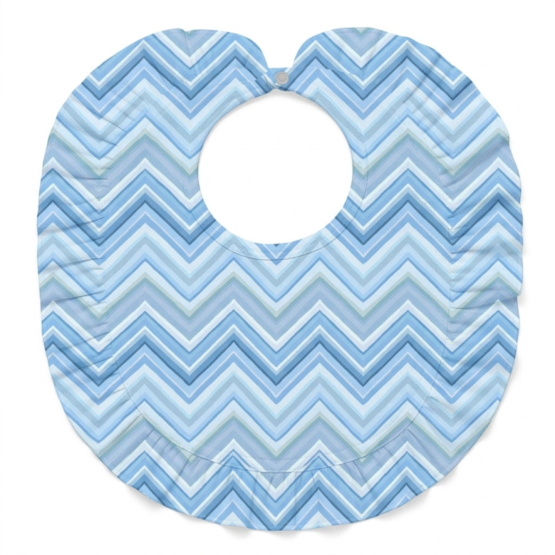 Baby Bib with Ruffles for girl BIB006 ZIG ZAG OCEAN Baby Bib with Ruffles for girl BIB006 ZIG ZAG OCEAN