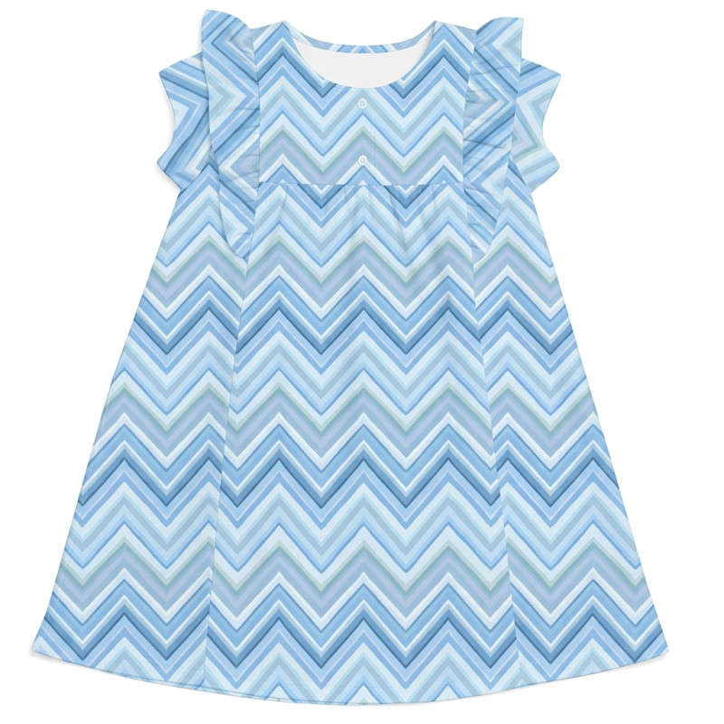 Supima Cotton Night Dress with Ruffle DR018 ZIG ZAG OCEAN Supima Cotton Night Dress with Ruffle DR018 ZIG ZAG OCEAN