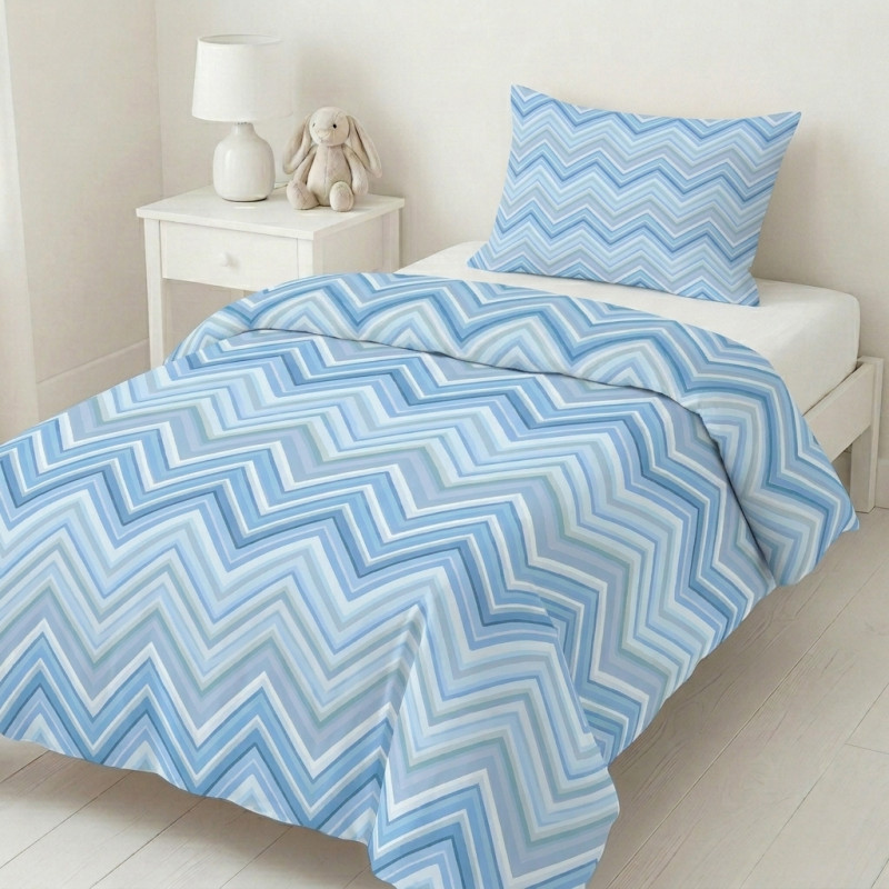 Bedding Set LIN001 ZIG ZAG OCEAN – For Baby and Toddler Beds Bedding Set LIN001 ZIG ZAG OCEAN – For Baby and Toddler Beds