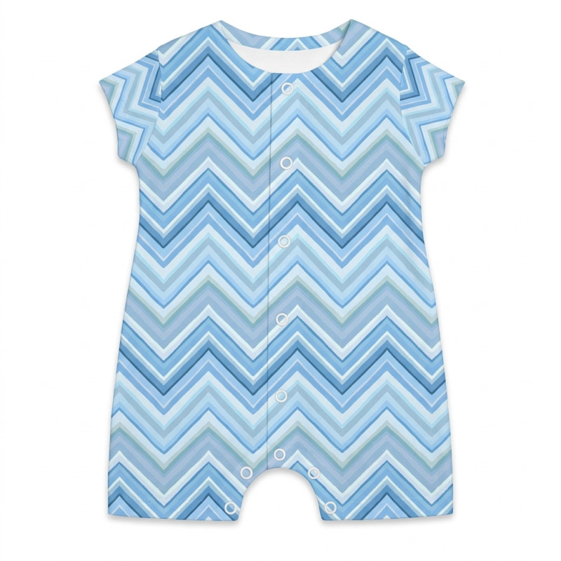 Supima Cotton Shortie R003 ZIG ZAG OCEAN Supima Cotton Shortie R003 ZIG ZAG OCEAN