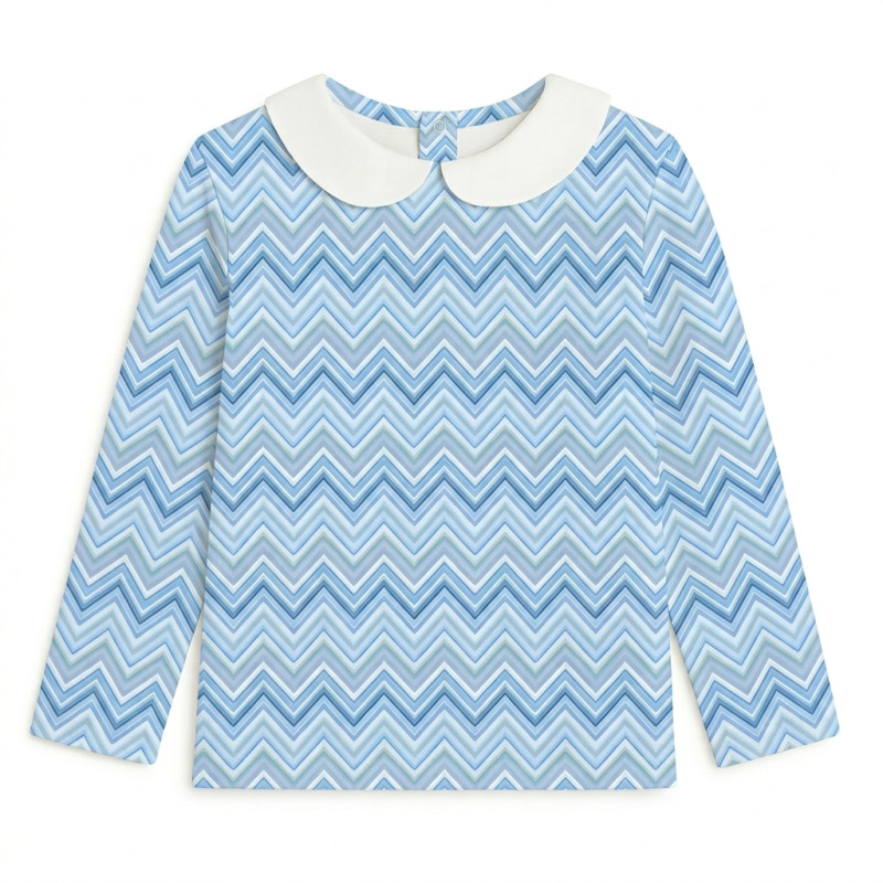 Long Sleeve T-shirt for Boys and Girls з комiрцем TSH002CL ZIG ZAG OCEAN Long Sleeve T-shirt for Boys and Girls з комiрцем TSH002CL ZIG ZAG OCEAN