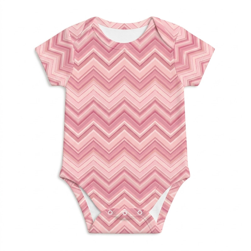 Printed Short-Sleeve Bodyvest for Babies BSHL001 ZIG ZAG POWDER Printed Short-Sleeve Bodyvest for Babies BSHL001 ZIG ZAG POWDER