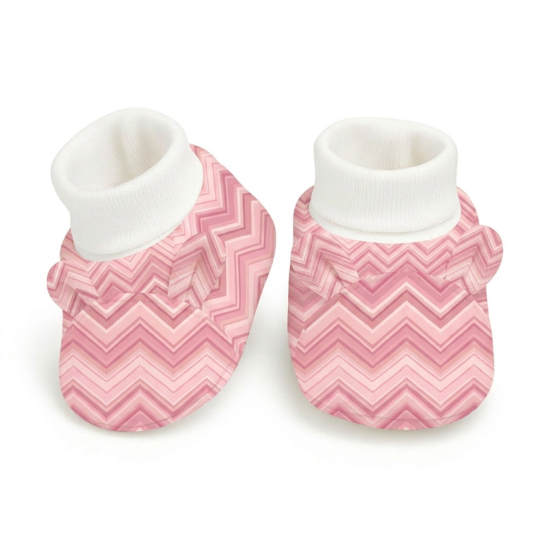 Funny Bear Booties with Ears BT001 ZIG ZAG POWDER Funny Bear Booties with Ears BT001 ZIG ZAG POWDER