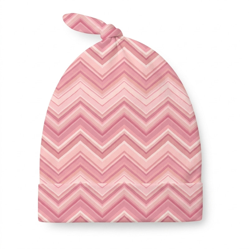 Supima Cotton Layette Hat with Knot H003 ZIG ZAG POWDER Supima Cotton Layette Hat with Knot H003 ZIG ZAG POWDER