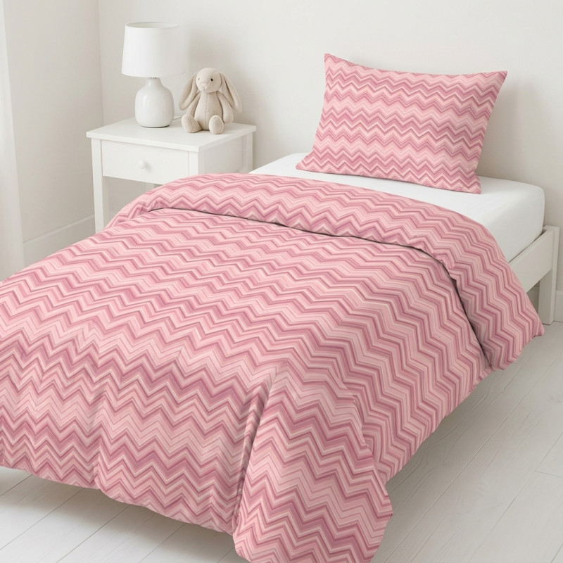 Bedding Set LIN001 ZIG ZAG POWDER – For Baby and Toddler Beds Bedding Set LIN001 ZIG ZAG POWDER – For Baby and Toddler Beds