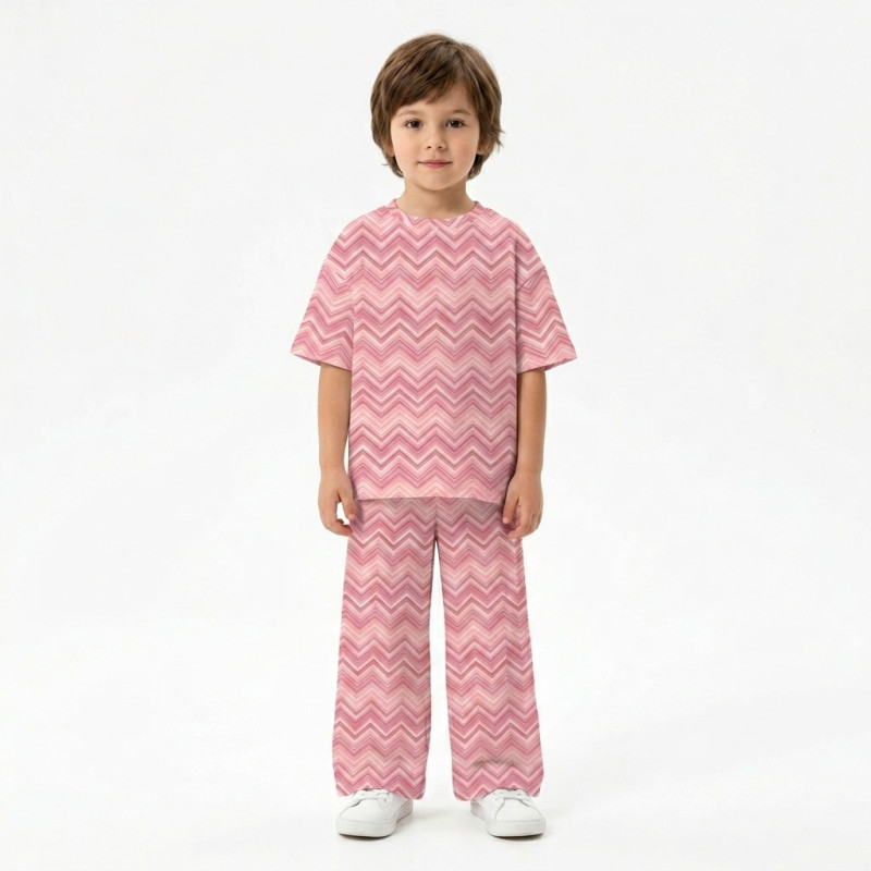 Children’s Set with Oversized T-Shirt and Palazzo Pants PJ030 100% Pima Cotton Children’s Set with Oversized T-Shirt and Palazzo Pants PJ030 100% Pima Cotton