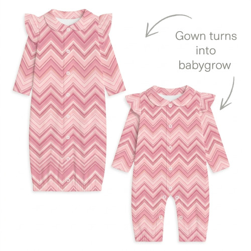 Baby converter gown with ru..