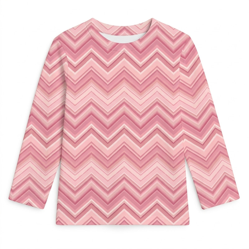 Long Sleeve T-shirt for Boys and Girls TSH002 ZIG ZAG POWDER Long Sleeve T-shirt for Boys and Girls TSH002 ZIG ZAG POWDER