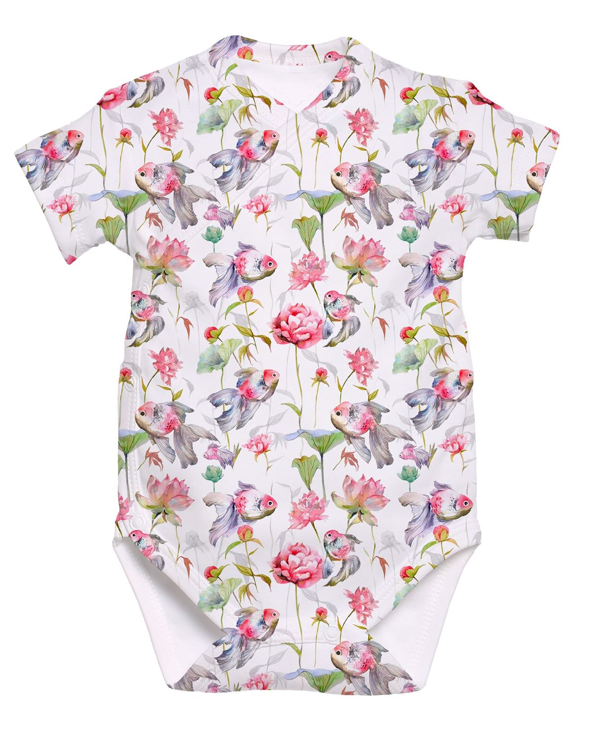 Боді Kimono з кортким рукавом для немовлят BSHL004 Боді Kimono з кортким рукавом для немовлят BSHL004